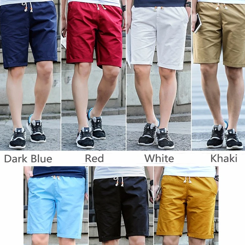 

Summer Hot Shorts Loose Men's Casual Shorts Black White Drawstring Waist Pocket Shorts Men Plus Size 4XL 5XL