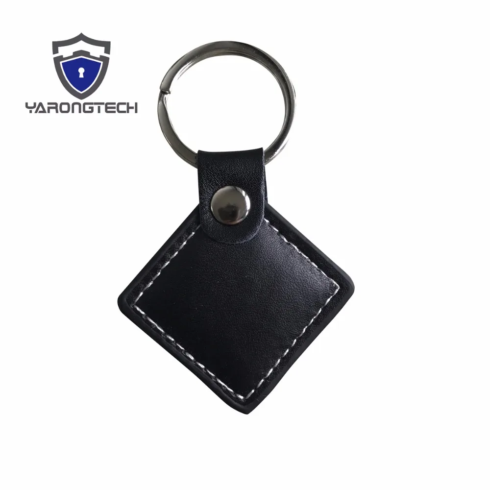 5PCS 125KHZ RFID EM4100 EM Marine Brown Leather Keyfobs Tokey tag