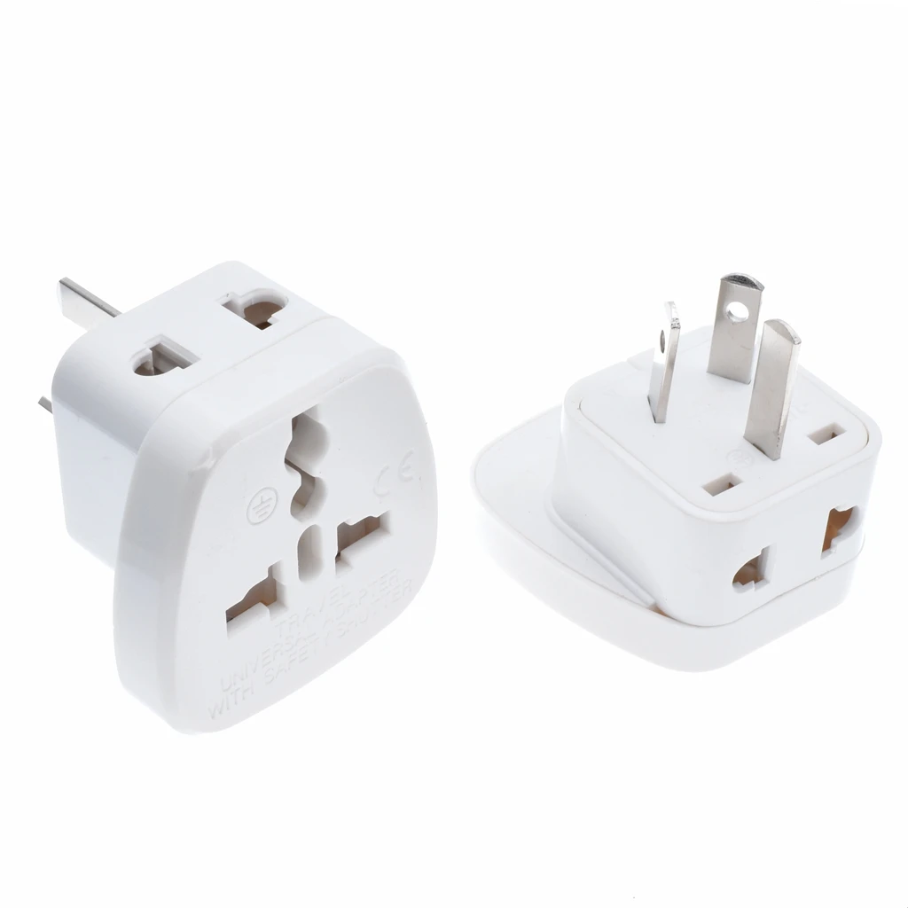 1to2 3pin Electric Plug AU Australia New Zealand Power Converter power Socket Adapter US/UK/EU to AU NZ Travel Socket