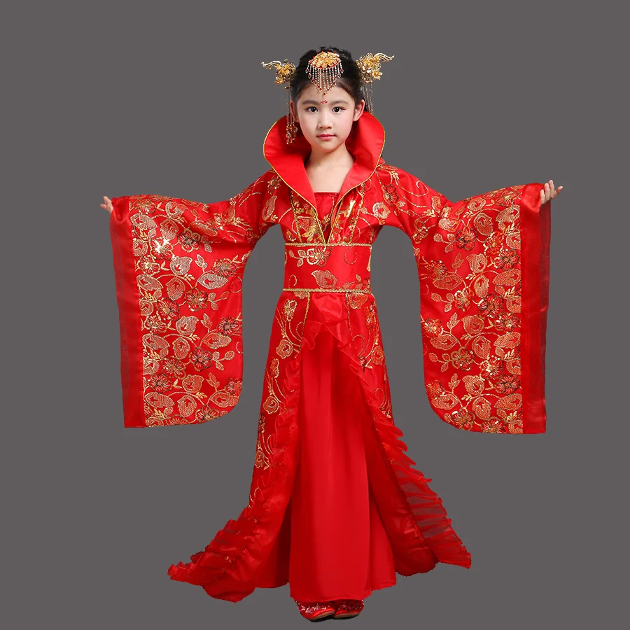 Vêtements de danse pour filles, robe dramatique de la dynastie Tang chinoise ancienne, pour enfants, robe à queue de drague, pour théâtre, YZT0822