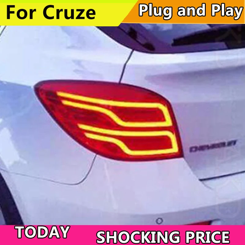 

Car Styling for Chevrolet Cruze Tail Lights Cruze Hatch Back LED Tail Light LED Rear Lamp DRL+Brake+Park+Signal