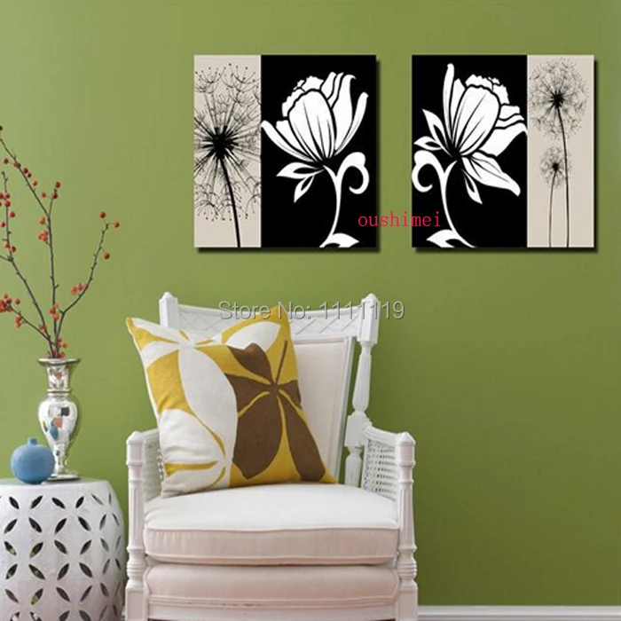 

Handmade Modern Black Oil Painting On Canvas Flowers Wall Painting Group Of Pictures Canvas Paintings For Living Room Decoration