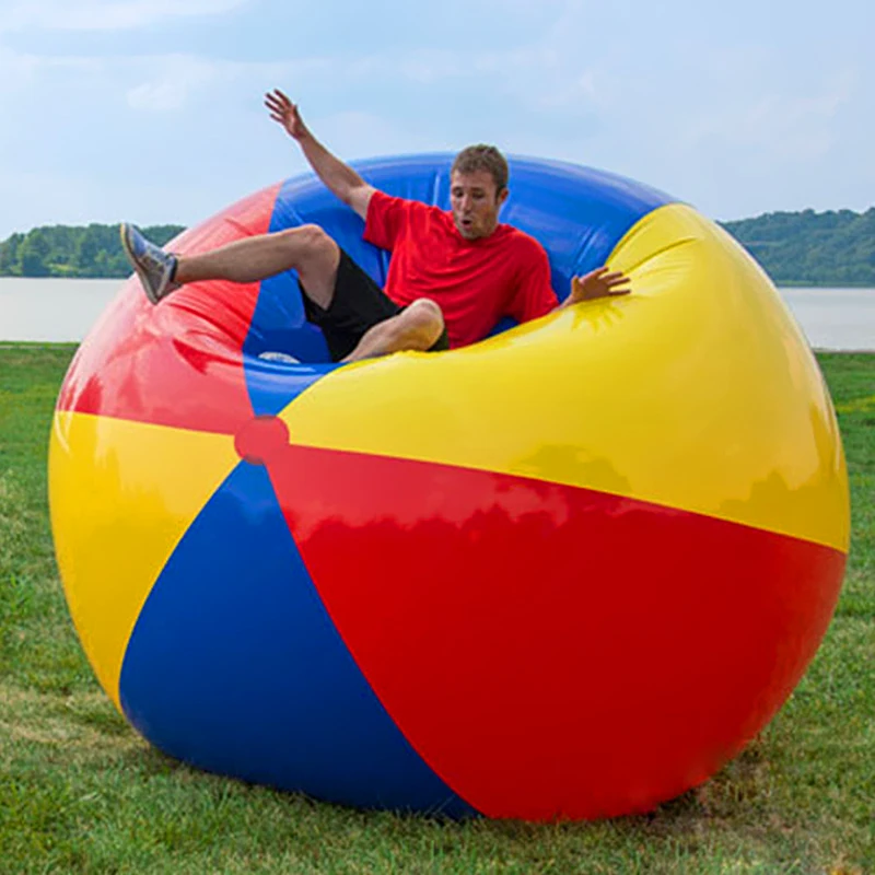 Bola de praia inflável gigante de alta qualidade, 200cm, mar, piscina, brinquedo aquático, bola de praia de quatro cores