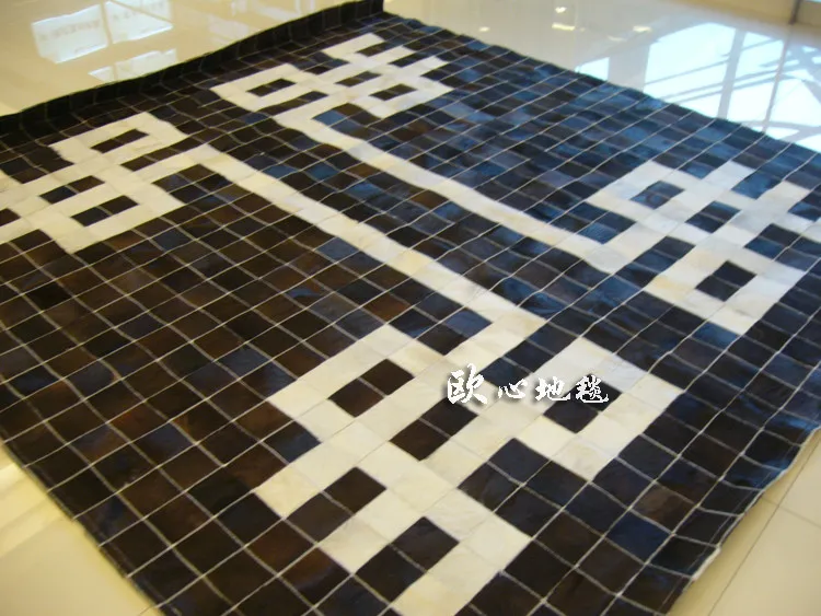 

2018 free shipping 100% natural genuine cow leather outdoor carpet