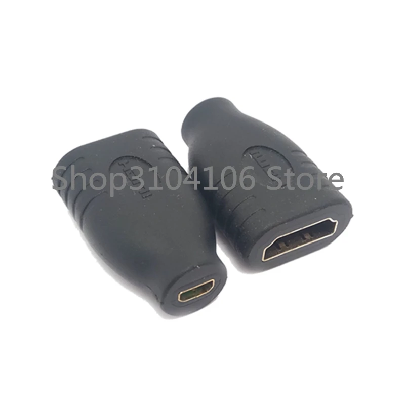1 قطعة مايكرو HD-متوافق أنثى إلى HDMI أنثى مهائي كابلات موصل 1080P 1.4 فولت ثلاثية الأبعاد مع رقم المسار