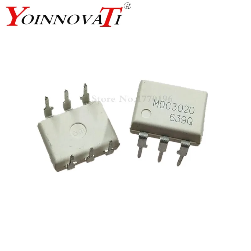 50pcs/lot MOC3020 OPTOISOLATOR 4.17KV TRIAC DIP-6 Best quality