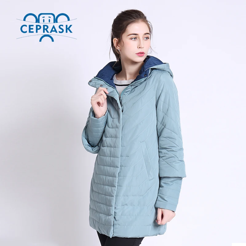 2023 Thin Women\'s Coat Spring Autumn Women\'s Fashion Windproof Parkas Female Hood Jacket New Quilted Hot Sale CEPRASK Clothing