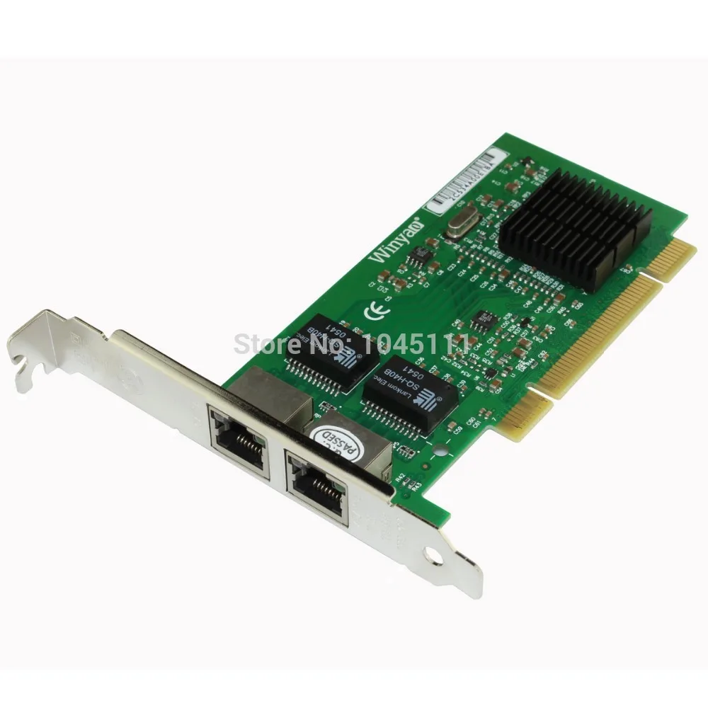 Winyao WY546T2 Dual Port Copper RJ45 Gigabit Ethernet PCI Desktop Network Adapter NIC Intel82546 Chipset Intel 82546EB / GB