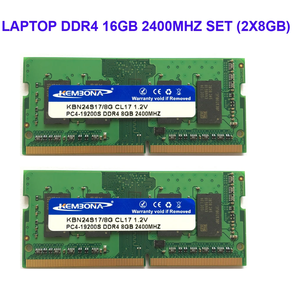 

Оперативная память Kembona DDR4, 16 ГБ, 2x8 ГБ, 2400 МГц