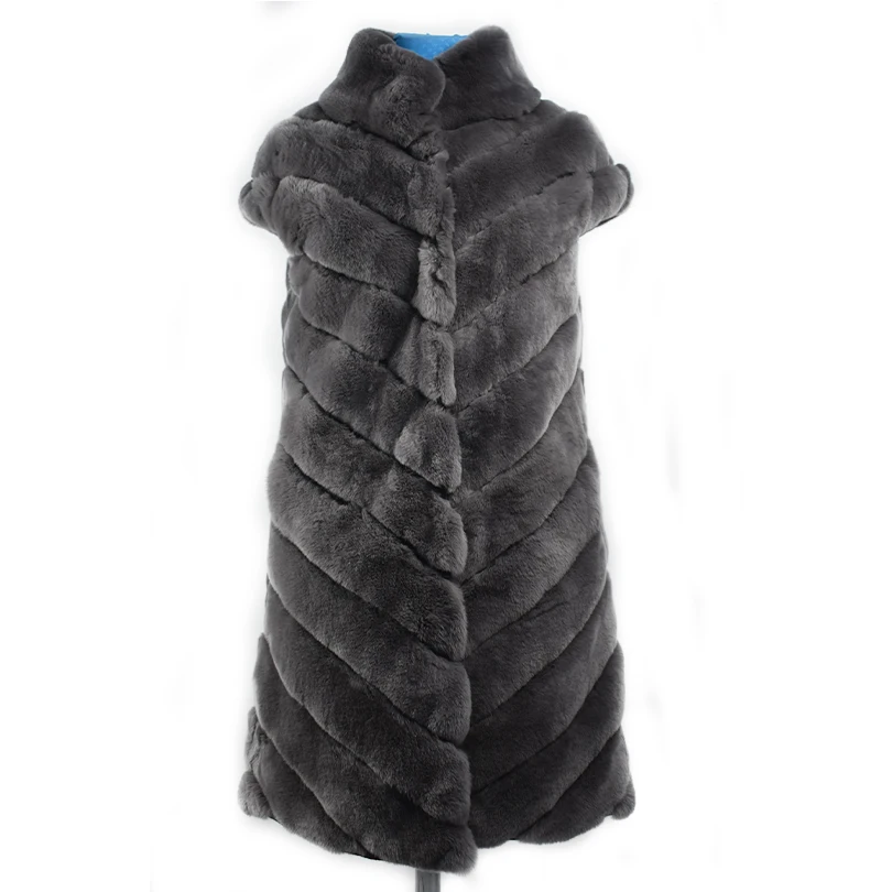 

Real Rabbit Fur Vest for Women, Thick Warm Coat, Monochromatic Jacket, Fashion Vests, New, 2023