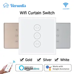 Interruptor de cortina inteligente WiFi para persiana enrollable motorizada eléctrica, funciona con Alexa y Google Home, Smart Life, Tuya