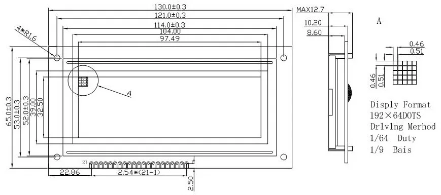 19264-5 19264a LCD 5v  Blue And Yellow Color Screen KS0108