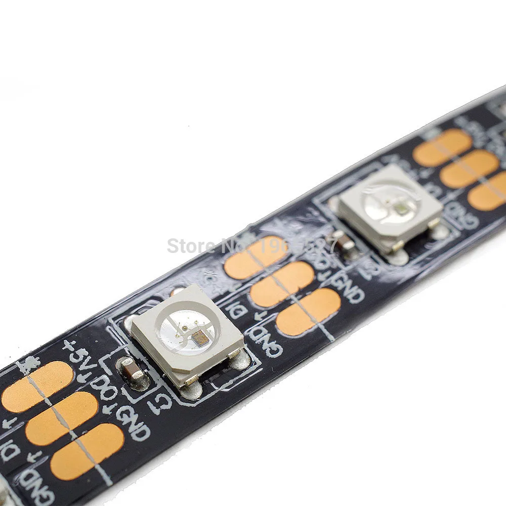 

Светодиодная лента 5 м WS2812B Встроенная 300 светодиодов 300 пикселей Матрица DIY Дисплейная доска белого или черного цвета для домашнего декора и освещения