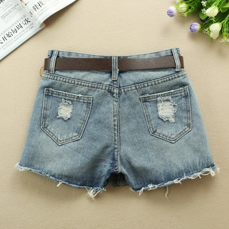 Mini Skirts Sexy Woman 2022 Summer Women Mid Waist Y2K Denim Shorts Skirts Casual Ripped Hole jean Skirts For Ladies With Belt