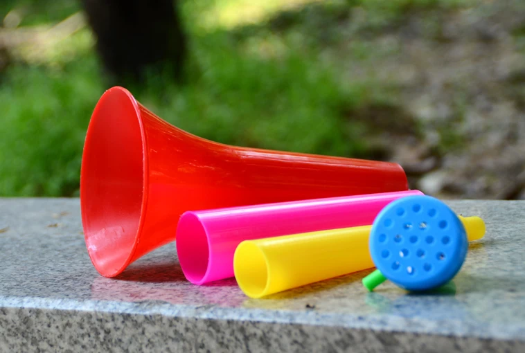 Grandes trois trompettes en plastique, Fans de jeu de Football, klaxon, accessoires de jeux de Bar, jouets éducatifs pour enfants de 3 ans, 2021