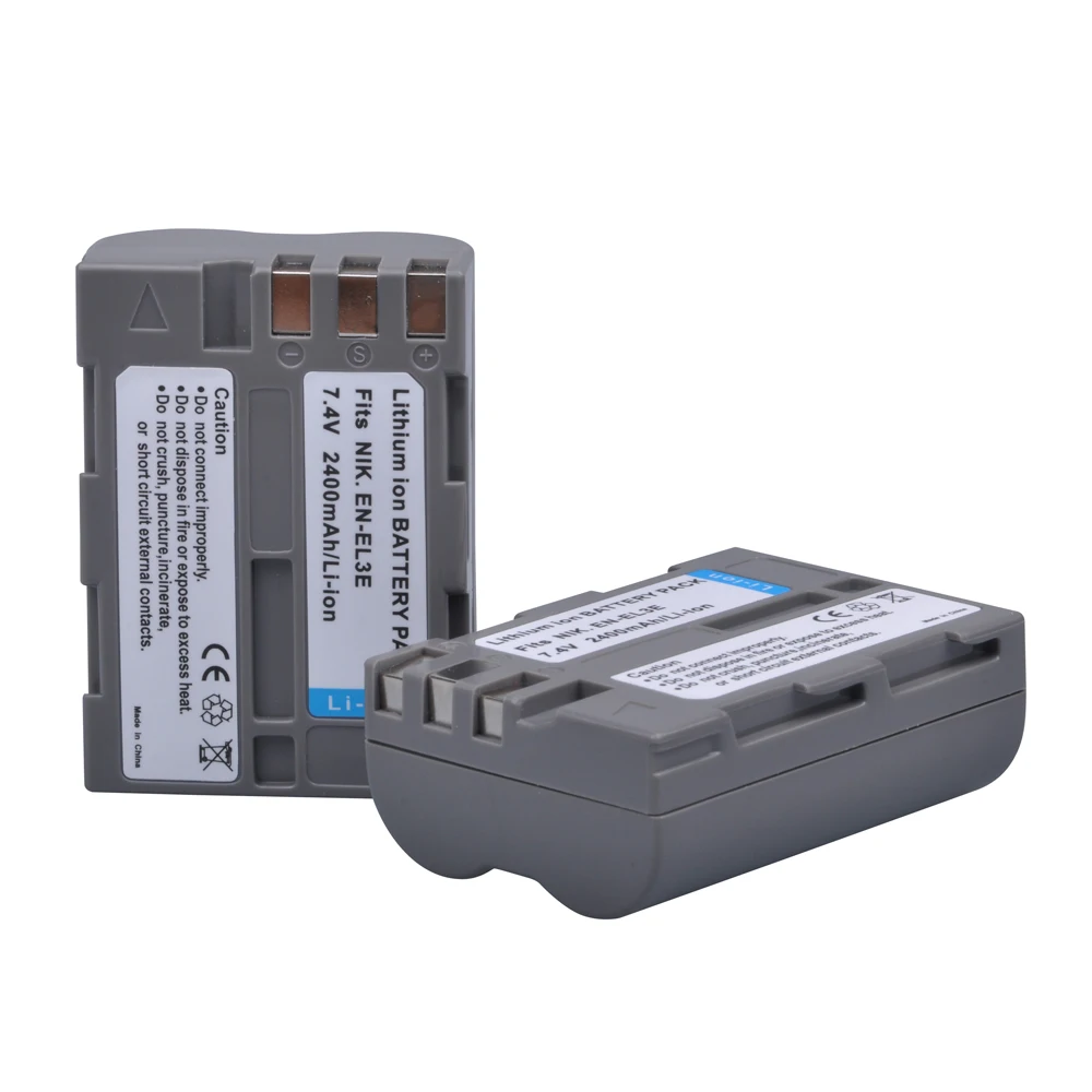 2400mAh EN-EL3e EN EL3e ENEL3e EL3E Batteries and Charger for Nikon D30 D50 D70 D70S D90 D80 D100 D200 D300 D300S Battery