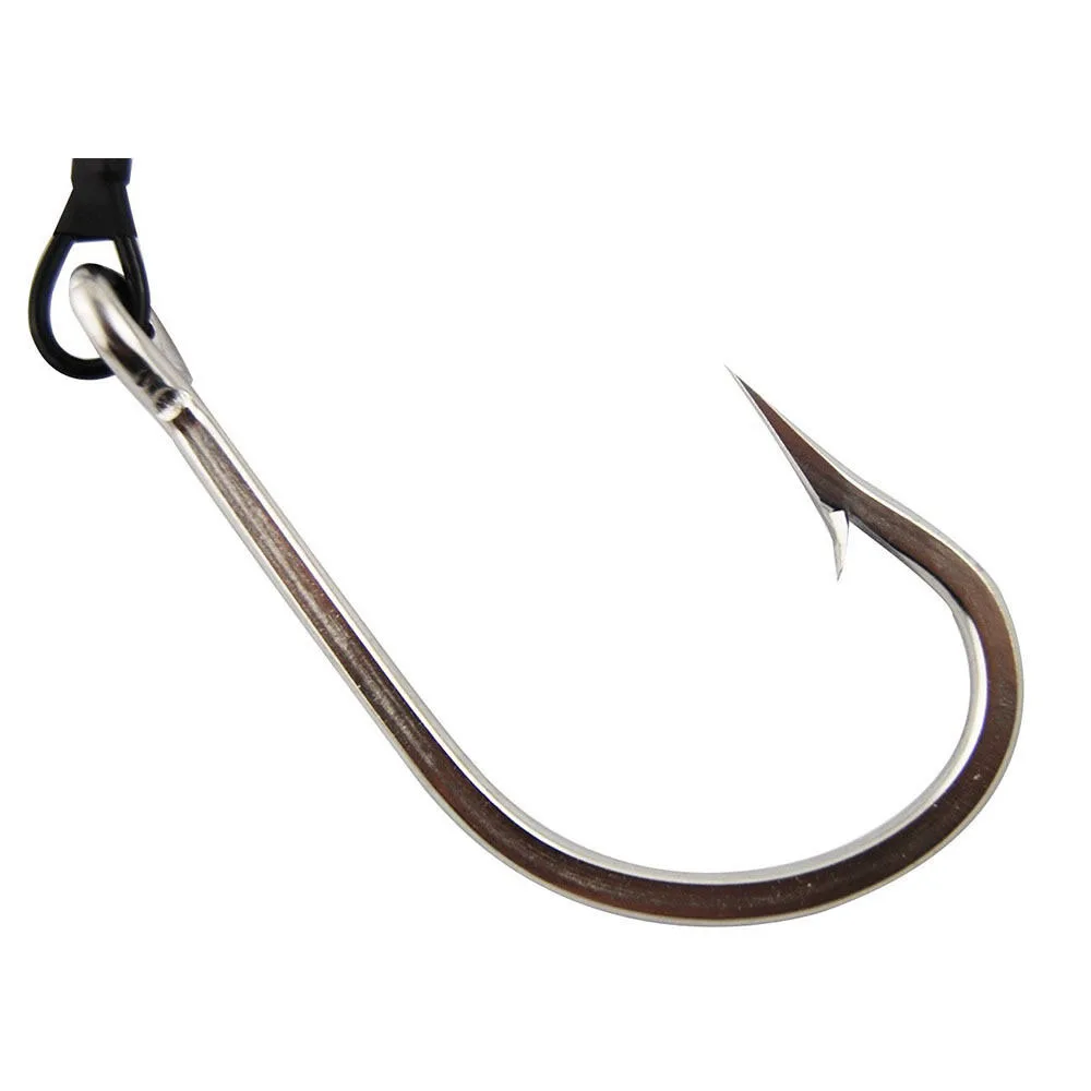 1PCS Stainless Steel Large Shark Fishing Hook Rigs 2 Arms 400lb Wire Leaders Tuna Big Hook Saltwater Live bait Rigs