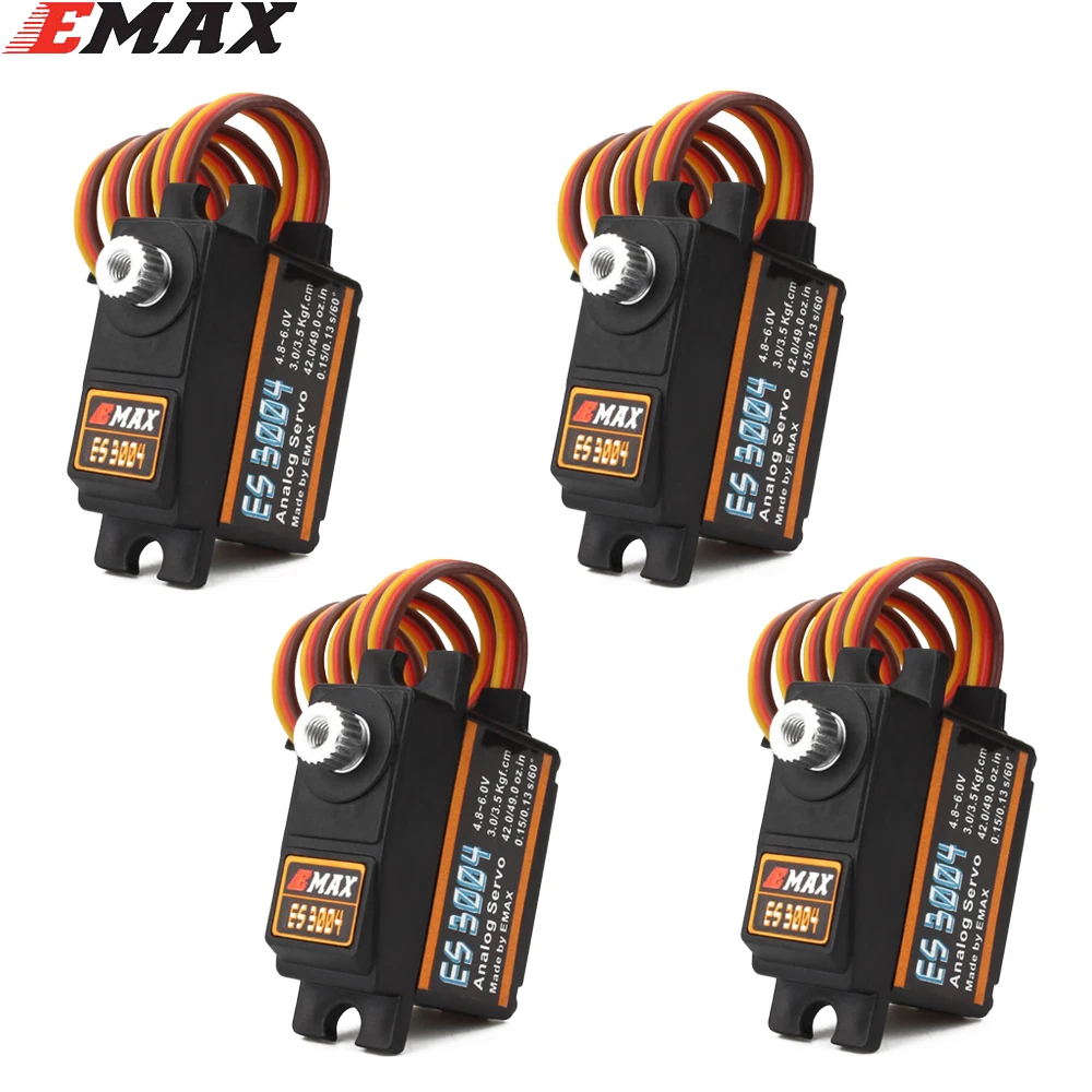 EMAX ES3004 20g 3.5kg 0.13sec 23T Servo analogico con ingranaggio in metallo per aggiornamento RC Airplane ES3104