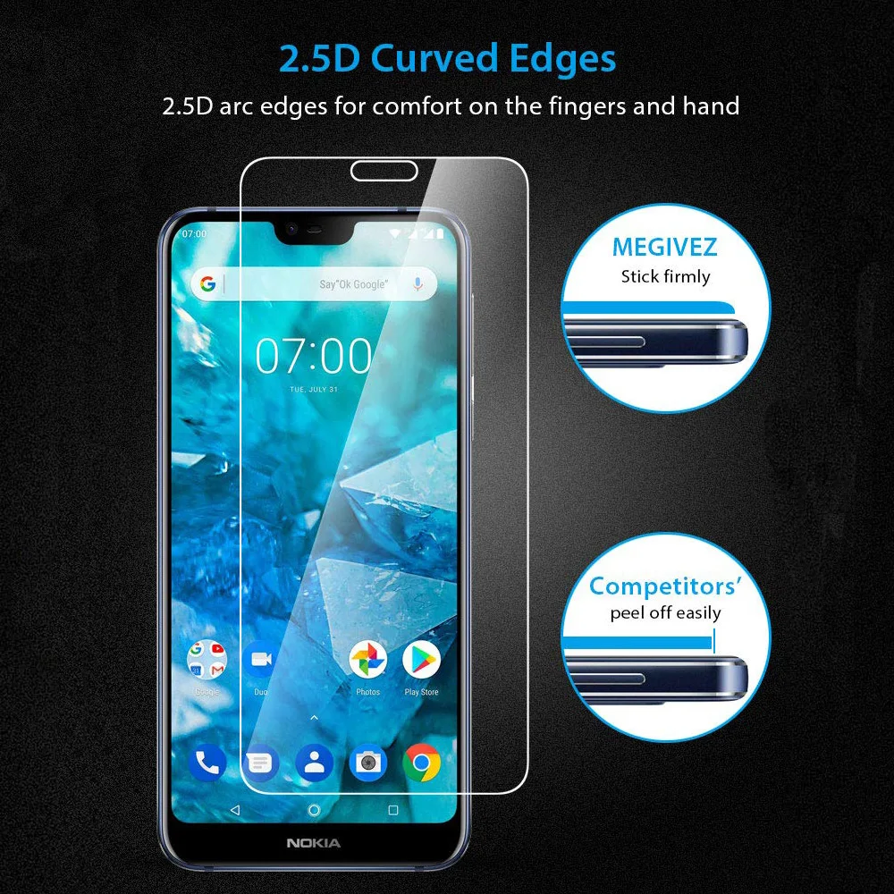 9H 2.5D Screen Protectors For Nokia 2.1 3.1 5.1 6.1 7.1 Tempered Glass For Nokia 7 plus X5 X6 Protective Film 2 3 5 6 7 2018