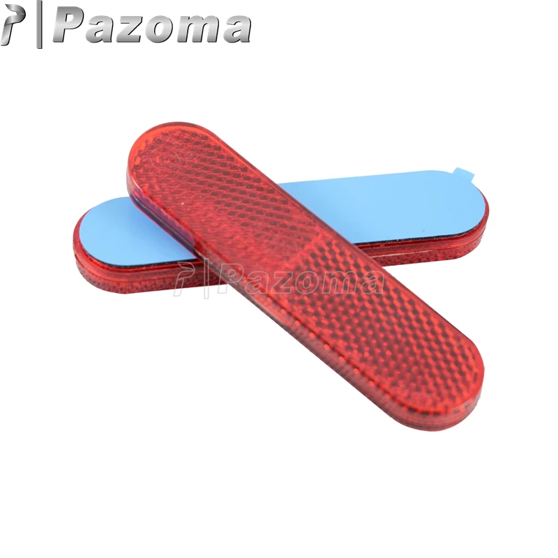 Pazoma 1 Pair New Plastic Red Amber Reflective Sticker Safety Warning Tape Sticker Dirt Bikes Trailers