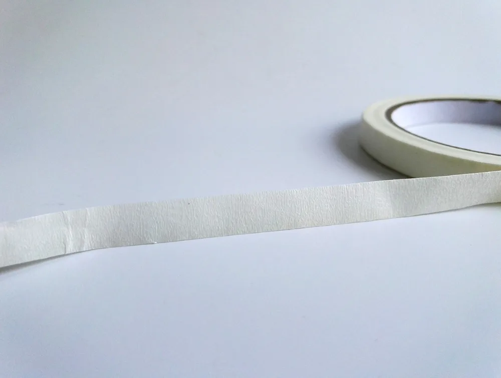 Daily Common Use Masking Tape, Single Adhesive Crepe Paper Ribbon, for Coaing, Art Separating Mask, Can write, Packing 20M/Roll