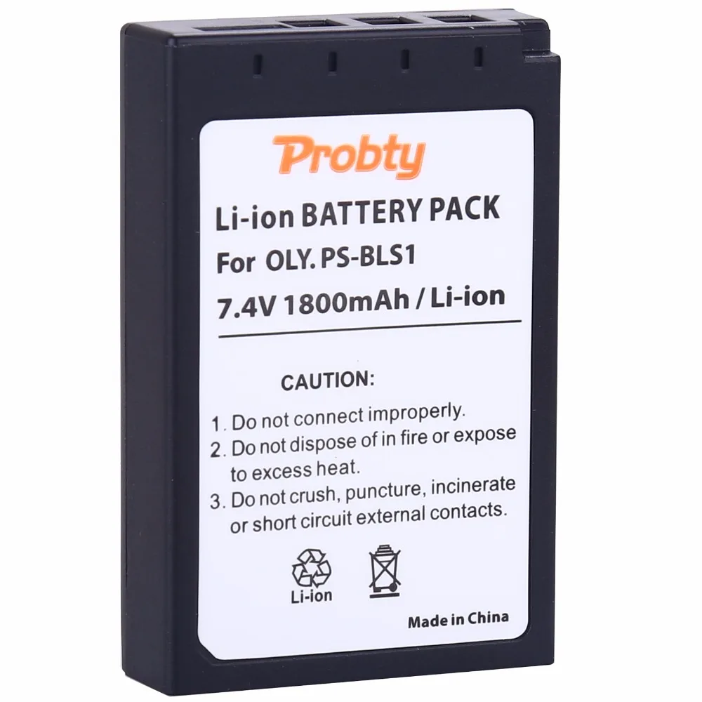 1Pcs PROBTY PS-BLS1 PS BLS1 Battery + Charger for Olympus E-410 E-420 E-450 E-600 E-620 & PEN E-P1 E-P2 E-P3 E-PL1 E-PL3 E-PM1