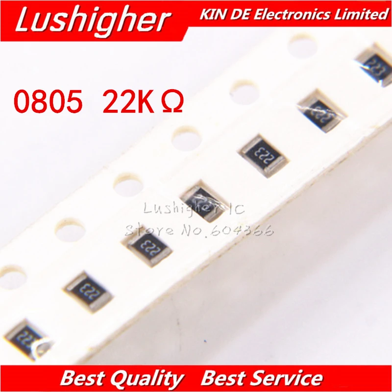 100PCS 0805 SMD Resistor 5% K Ohm 2202 223 22 22 10kohm