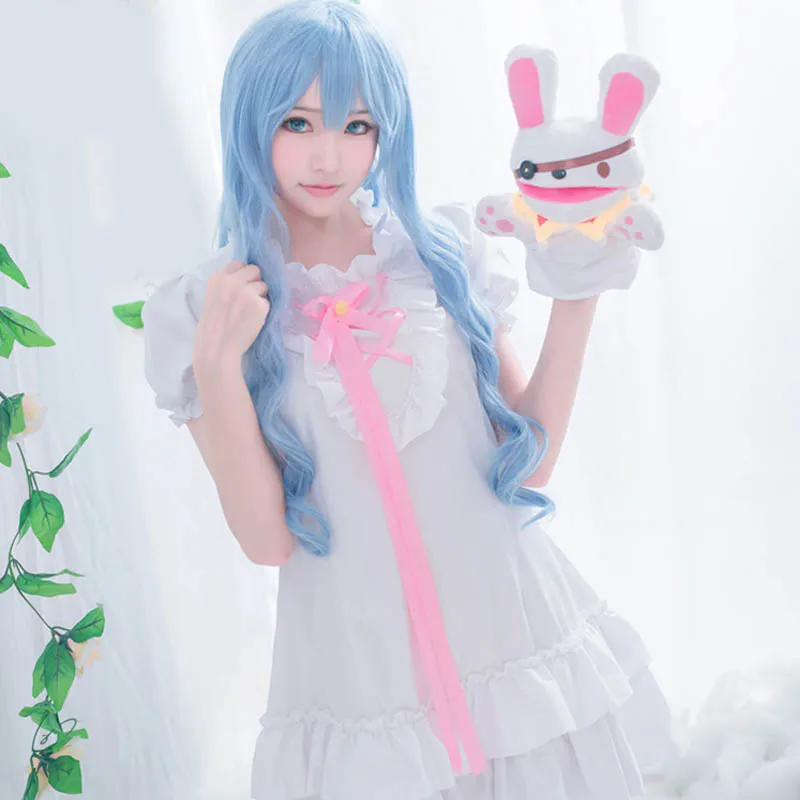 Date Live Yoshino Cosplay Costume W Green Hooded Women Girls Coat Halloween Costumes Socks DATE A LIVE Yoshino Cosplay Wig Shoes