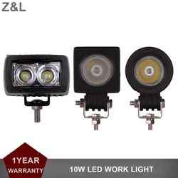 10W LED Work Light Offroad 12V 24V Car Motorcycle Bicycle 4X4 SUV Auxiliary Fog Lamp White Exterior Indicator Headlight Spotlamp