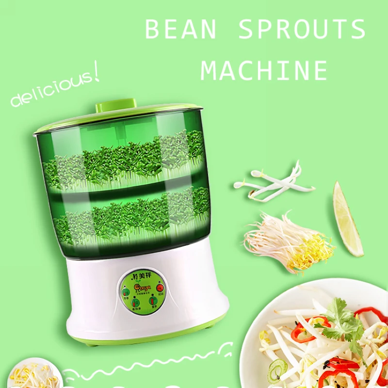 

110V/220V Home Use Intelligence Bean Sprouts Machine Large Capacity Thermostat Green Seeds Growing Automatic Bean Sprout Machine