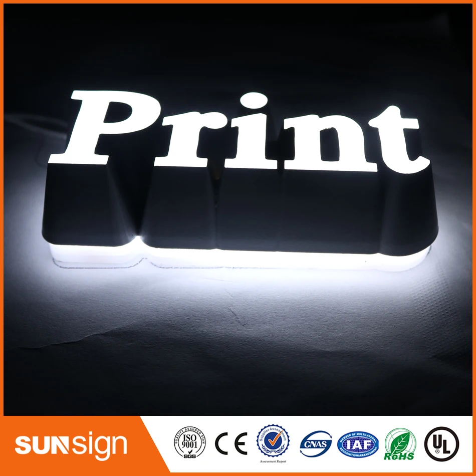 3D Lighting Acrylic Mini LED Channel Letter Lights Sign / Bending Machine Making Acrylic face Lighting Letters