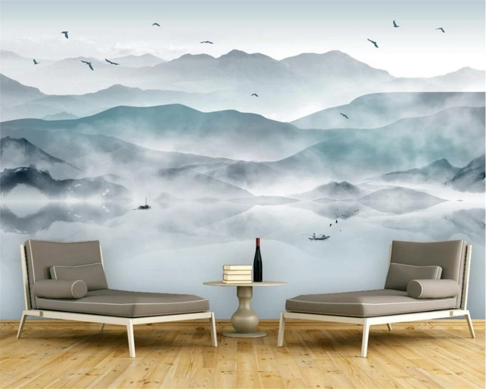 

beibehang 3d wallpaper Mountain scenery Mountains HD photo wallpaper covered mural scrolls for living room bedroom 3d wallpaper