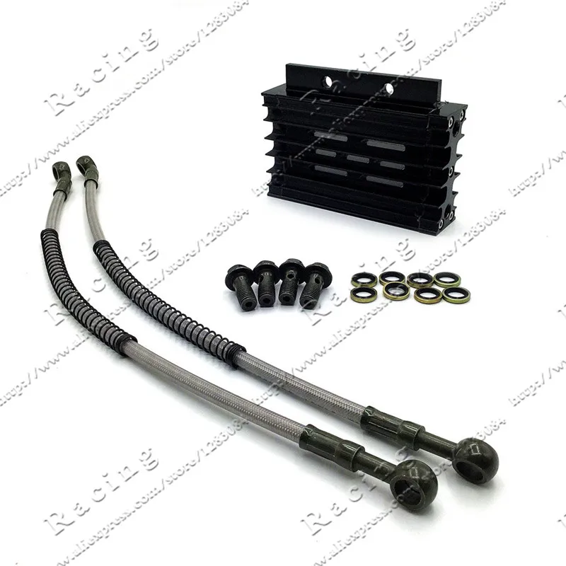 Oil Cooler Kit Aluminum Alloy for LIFAN 110 125CC PIT DIRT BIKE CRF Oil Monkey Bike ATV Quad Motorcycle