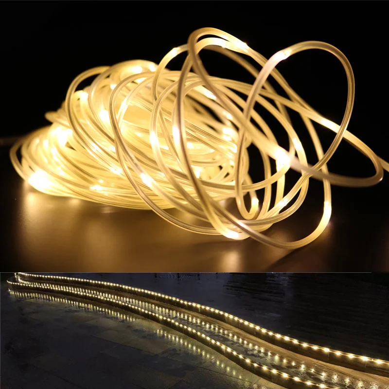 The longest 10M-100M Street Garland String Fairy Lights Waterproof Rope Light for House Tube Outdoor Garden Christmas Decoration