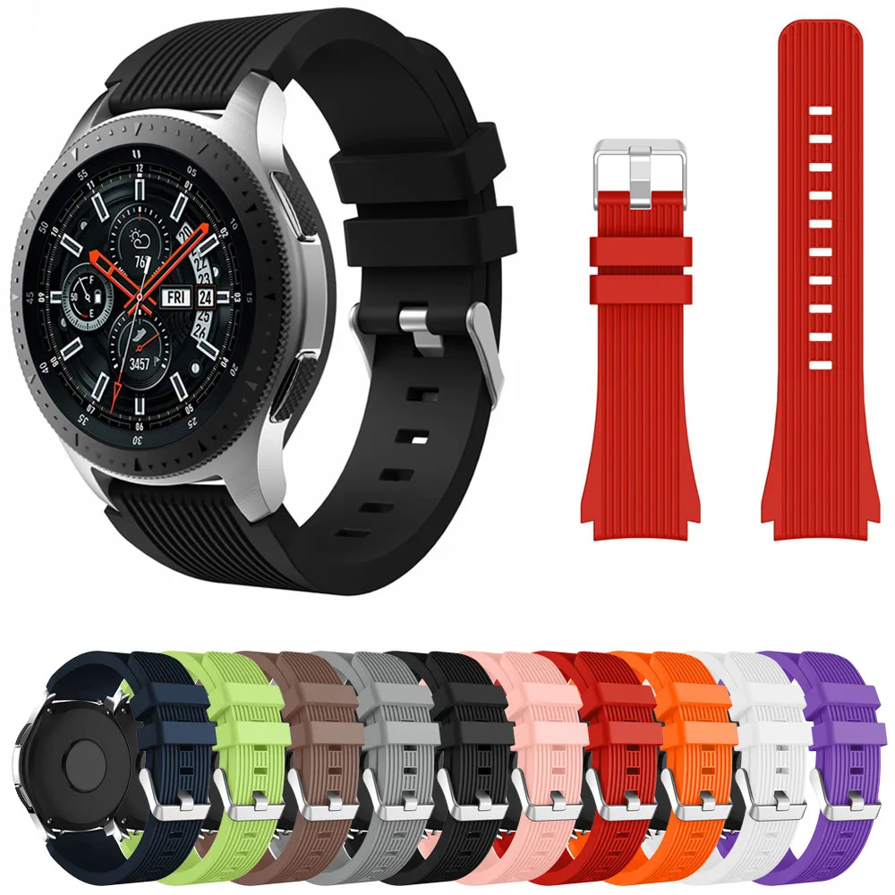 High Quality Soft Silicone Wrist Strap for Samsung Galaxy Watch 46mm SM-R800 Band Replacement Rubber Bracelet Watch Strap