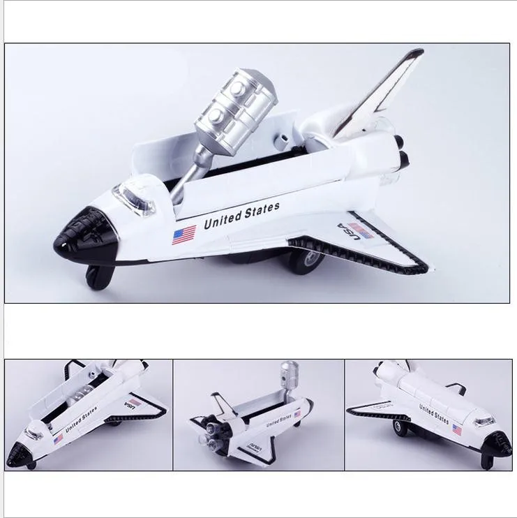 1:100 High simulation alloy pull back aircraft,metal Shuttle model,musical&flashing,collection toy model,free shipping