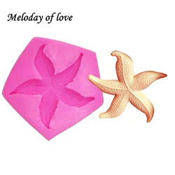 Starfish soap making mould chocolate cake decorating tools DIY sea star fondant silicone mold baking tools for cakes T0412