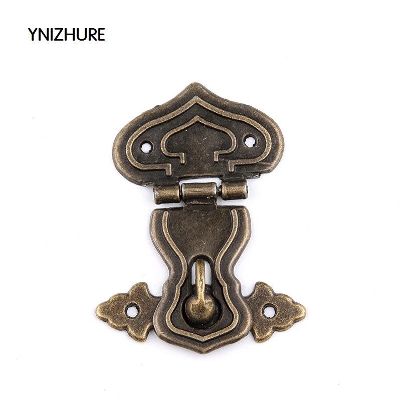 

YNIZHURE Hardware Lock Wood Box 20pcs Jewelry Box Latch 64*48mm Antique Alloy Hasp Lock Clasp Retro Wooden Gourd Door