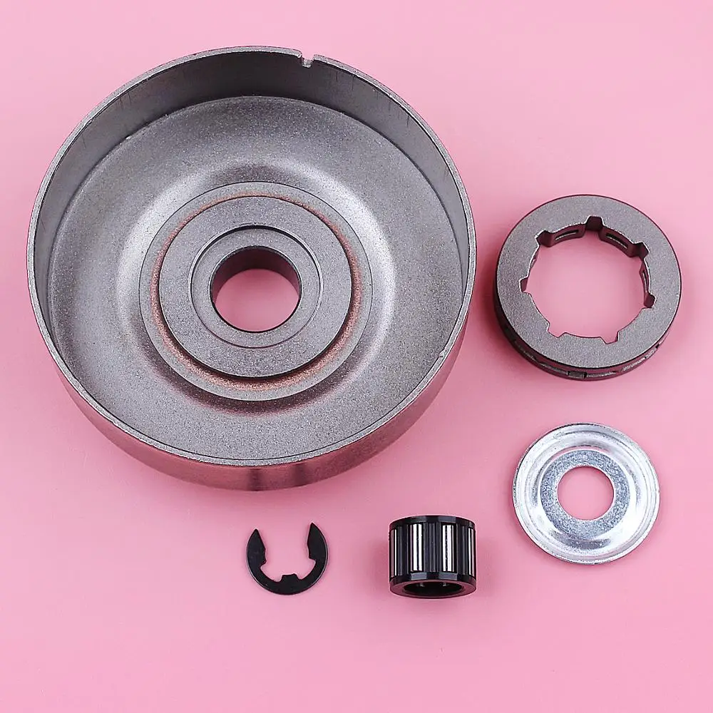 Clutch Drum 3/8 7 Teeth Sprocket Rim For Stihl MS361 044 046 MS440 MS460 Needle Bearing Clip Washer Chainsaw 1128 007 1000