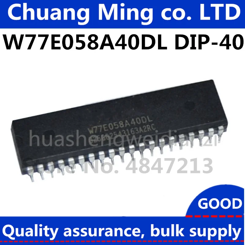 

Free Shipping 20pcs/lot W77E058A40DL W77E58-40 W77E58-24 W77E058 W77E58 DIP-40 In Stock