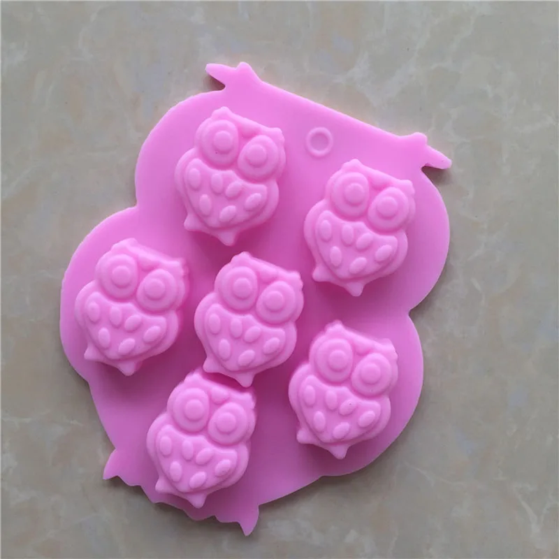 1-5PCS Owl Creative Silicone Chocolate/Soap Mold Jelly DIY