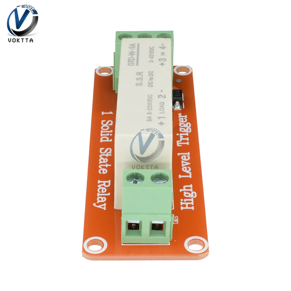 DC 5A 3-32V 5A Solid State Relay 1 Channel SSR Module High Low Level Trigger Switching Solid State Relay Board For Arduino