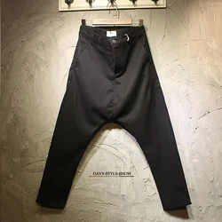 27-44  Big yards men's trousers 2020  male harem pants trousers loose large skateboard pants crotch pants fluid casual pants