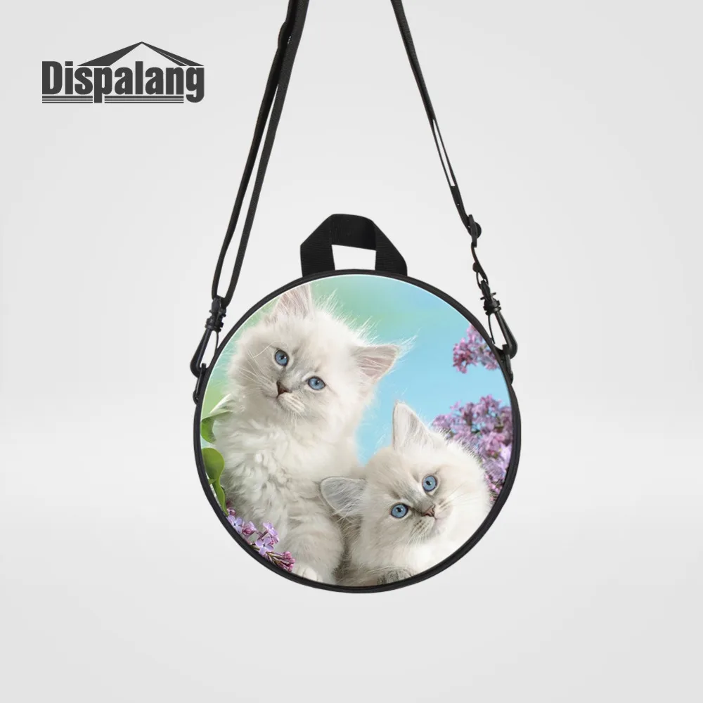 

Dispalang Round Backpacks Animals Cat Print Children Cute Small Rucksack Baby Back Pack Preschool Baby Kids Kindergarten Bag