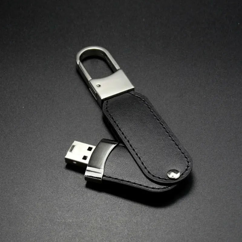 2023 leather case usb2.0 flash drive 64GB 128GB 256GB fashion pendrive 32GB pen drive real capacity memory stick disk 16GB