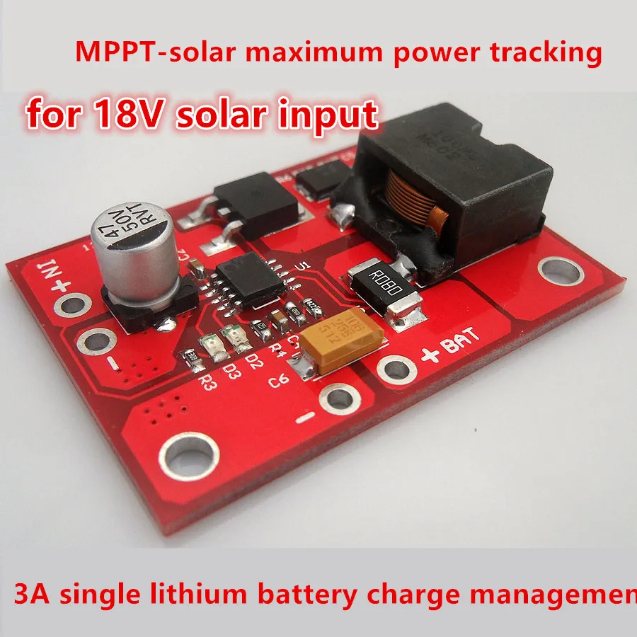 

1 series 3.7V 4.2V lithium battery charging MPPT controller for 18V solar input CN3791