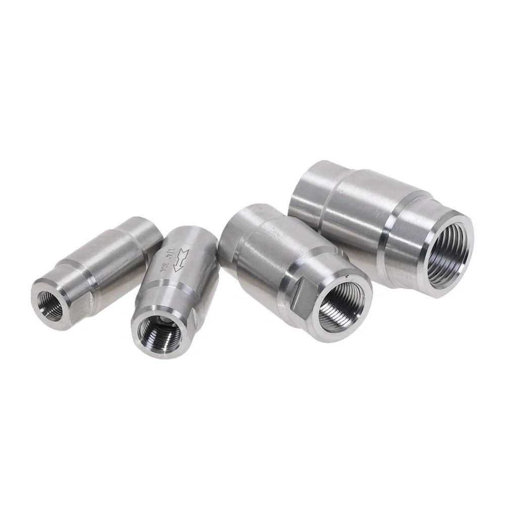 304 stainless steel high pressure check valves gas water one-way valve DN6 DN8 DN10