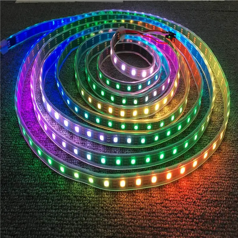 Bande Lumineuse de Noël RVB spatirée, WS2812 IC, Pixel LED, 30/60/144 LED/m, Programmable, Adressable Individuellement, DC5V, 5m