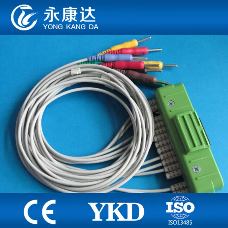 

Free shipping!! Top quality for Nihon Kohden ECG-9320/BR-911D EKG Cable with leadwires,Grabber plug