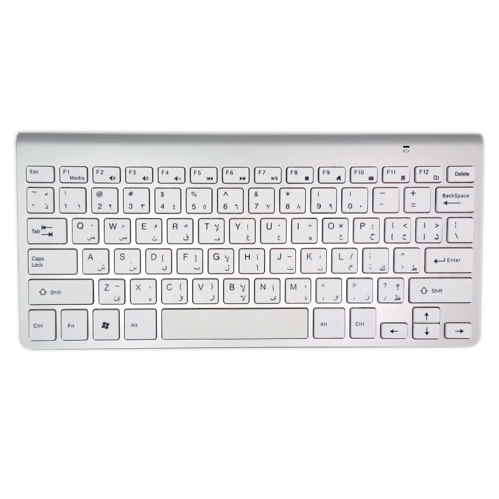 Arabic Letter Keyboard High Quality 2.4G Ultra-Slim Wireless Keyboard Mute Keyboard For Apple Style Mac Win XP 7 10 TV Box